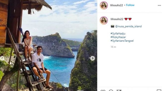 Syifa Hadju dan Rizky Nazar liburan ke Nusa Penida. (Instagram)