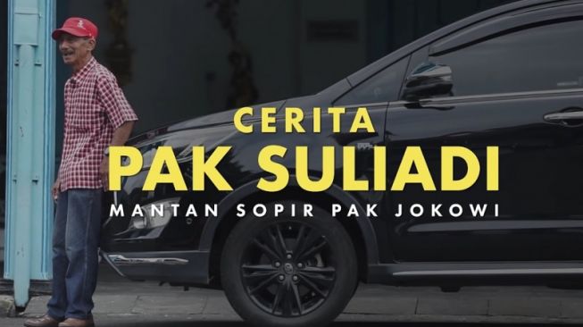 Tangkapan layar, video mantan sopir Presiden Joko Widodo di Solo, yang bernama Suliadi, yang diunggah dalam kanal YouTube Presiden Joko Widodo, Sabtu (25/9/2021) [ANTARA/Rangga Pandu Asmara Jingga]