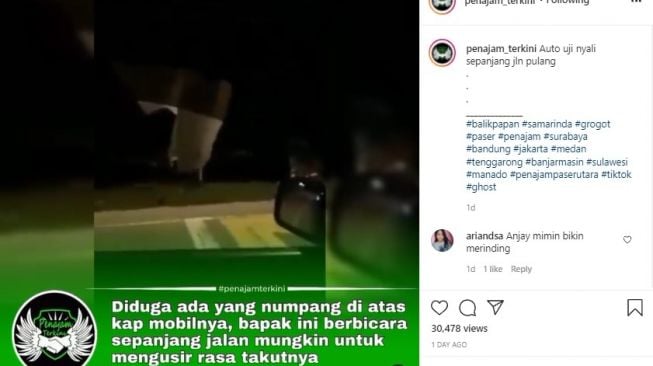 Viral, Diduga Ada yang Numpang di Kap Mobil, Bapak Ini Berbicara Sepanjang Jalan