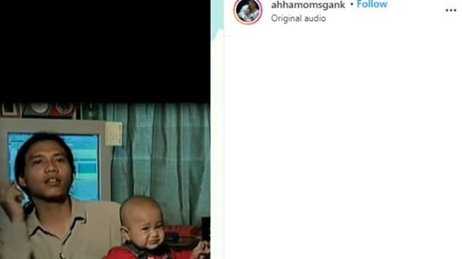 Anang dan Aurel Hermansyah bayi. (Instagram/@ahhamomsgank)