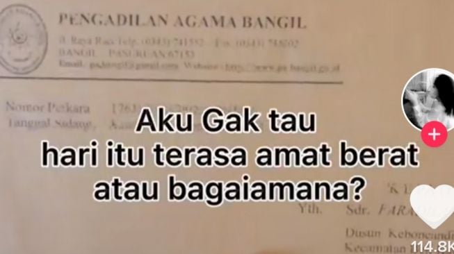 Pasangan muda ini batal bercerai. Aksinya itu bikin warganet baper. [TikTok]