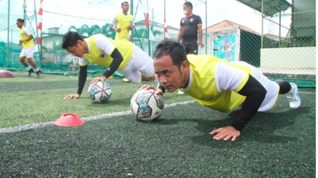 Pemain Muba Babel United sudah sepekan gelar pemusatan latihan di Palembang menjelang Liga 2 2021.