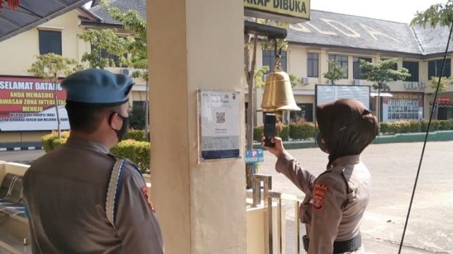 Masuk Kantor Polisi di Lampung Wajib Pakai PeduliLindungi