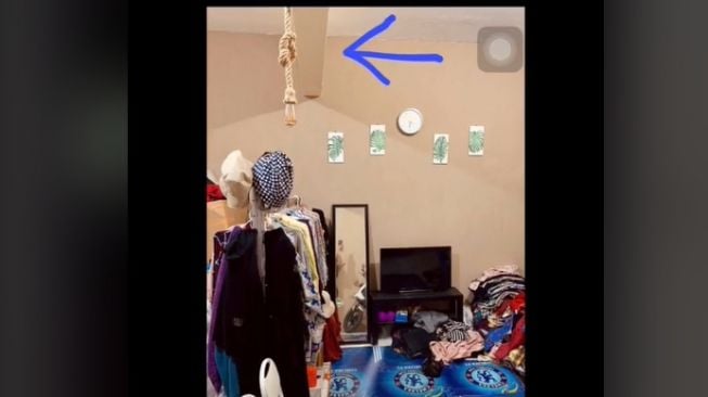 Lewat Depan Kamar, Bapak Kos Curiga Lihat Tali yang Menggantung (TikTok)