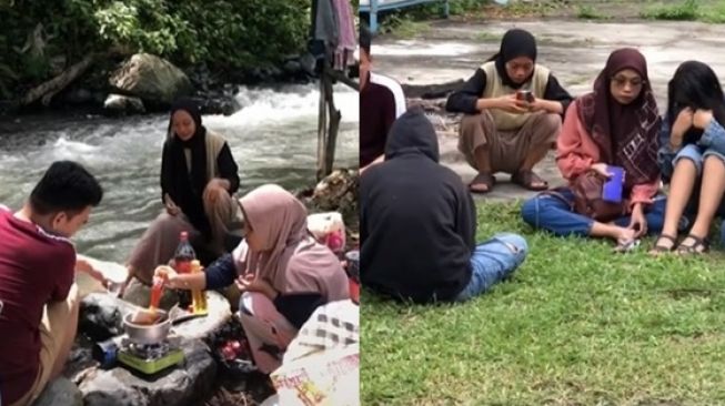 Viral Muda-mudi Niat 'Healing' di Sungai Nyaris 'Sad Ending', Telat Sedikit Auto Beda Alam