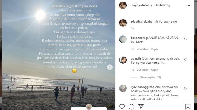 Pengakuan warganet soal keributan yang terjadi antara Okin dan Salim Nauderer, pacar Rachel Vennya