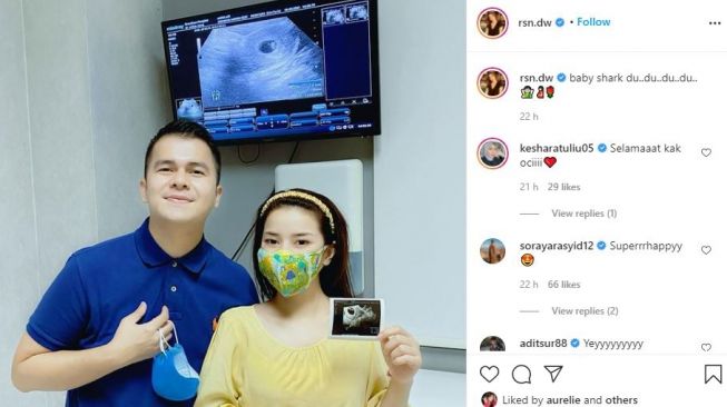 Rosiana Dewi hamil anak pertama. (Instagram/@rsn.dw)