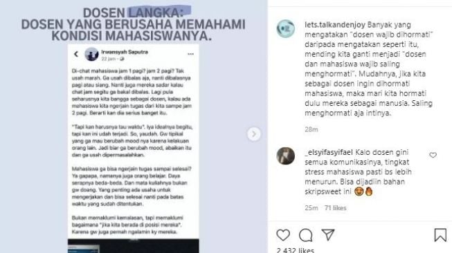 Status Facebook 'Dosen Langka' Jadi Viral Sampai Instagram, Begini Isinya