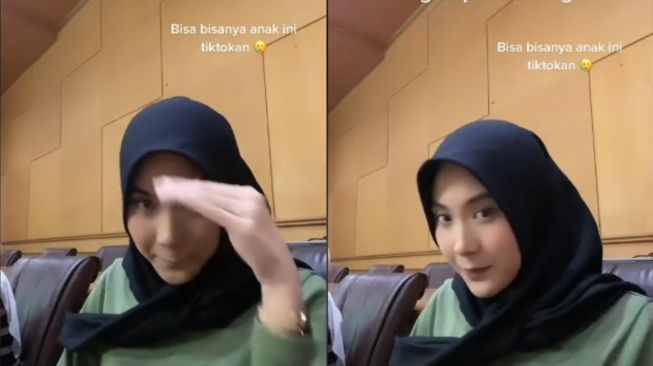 Viral Wanita Jilbab Hitam TikTokan di Rapat Keluarga, Netizen Minder Lihat Isinya