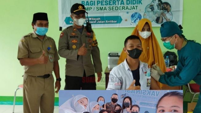 Berswafoto Usai Divaksinasi, Ini Gaya Keren Pelajar SMKN 1 Mempawah Timur