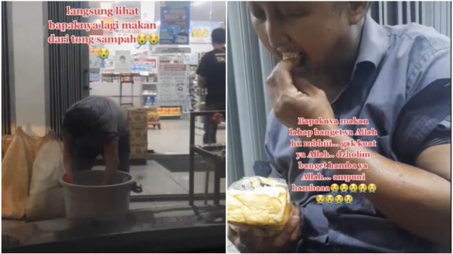 Lihat Pria Mengais Makanan di Tong Sampah, Wanita ini Menangis: Cariin Nasi Dia Lapar!