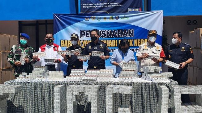 Bea Cukai Jogja Musnahkan 2,9 Juta Batang Rokok Ilegal, Rugikan Negara Hingga Rp1,7 Milyar