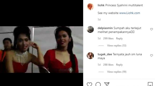 Potret lawas Syahrini di Duo Dangdut Geulis. [Instagram/liohk]