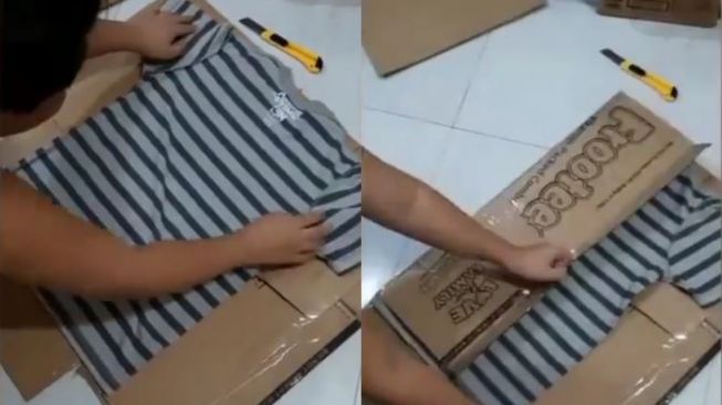 Viral Trik Jitu Melipat Baju Pakai Kardus, Hasilnya di Luar Dugaan