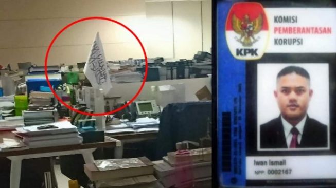 Viral Foto Bendera HTI di Meja Pegawai KPK, Satpam Ini Dipecat dan Kirim Surat Terbuka
