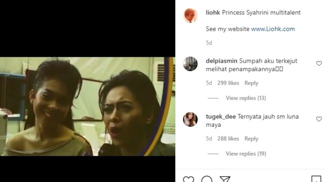 Potret lawas Syahrini di Duo Dangdut Geulis. [Instagram/liohk]