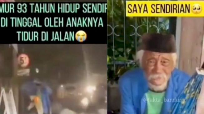 Pilu! Umur 93 Tahun, Kakek ini Tinggal Sendirian di Jalanan Karena Ditinggal Anaknya