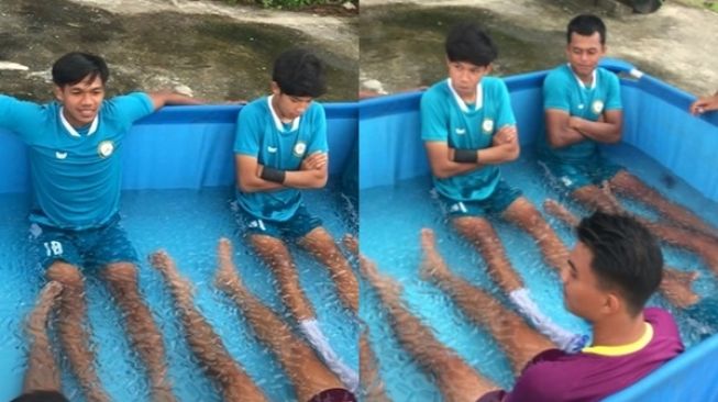 Viral Pemain Sepak Bola Berendam Air Beku, Publik Malah Baper