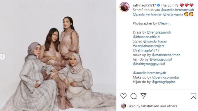 Para Suami Sibuk Syuting, The Bumils Sibuk Maternity Shoot  di Rumah Nagita Slavina