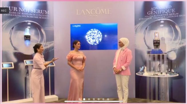 Raisa Menjadi Brand Partner Lancome Indonesia, Ungkap Rutinitas Skincare (tangkap layar Zoom)