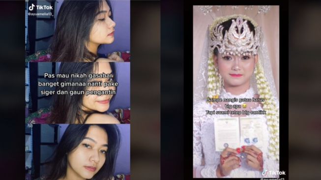 Salah Pilih MUA, Curhat Pengantin Makeup Siger Tak Sesuai Harapan (tiktok.com/@ayuamelia13_)