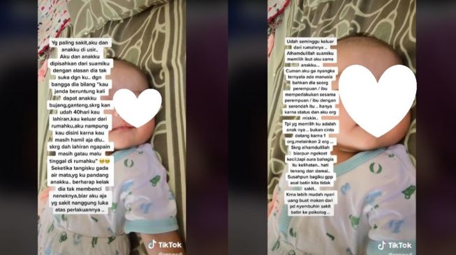 Viral Curhat Wanita Diusir Mertua setelah Melahirkan (tiktok.com/@senayuli)