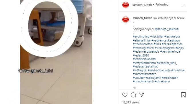 Dibalik layar adegan kaki diamputasi (instagram.com)