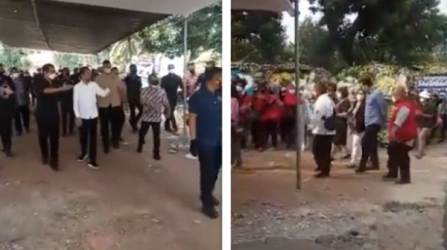 Viral Momen Jokowi - Ahok Berpapasan saat Melayat, Warga: Cie Ketemu Nih Ye