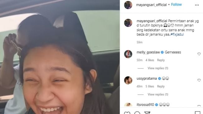 Interaksi Bambang Trihatmodjo dengan sang putri (instagram.com)