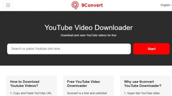 Cara Download Video YouTube Pakai 9Convert