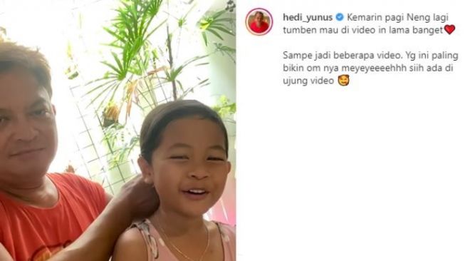 Hedi Yunus dan anak ART akrab bak putri kandung. (Instagram/@hedi_yunus)