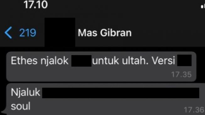 Chat Gibran dan Kaesang (tiktok)