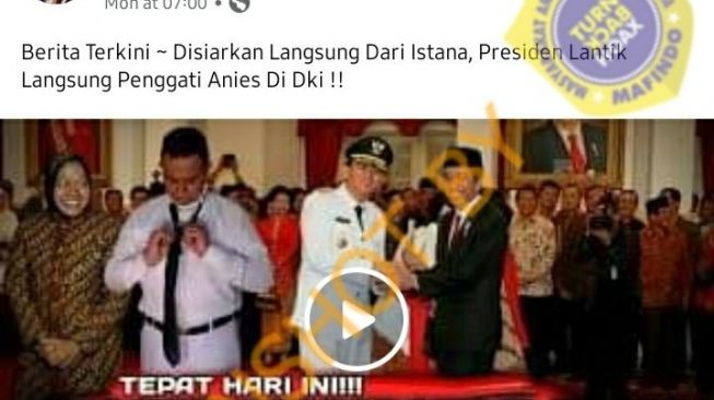 Video Presiden Jokowi Tunjuk Pengganti Gubernur Anies Baswedan, Cek Faktanya di Sini