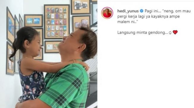 Hedi Yunus dan anak ART akrab bak putri kandung. (Instagram/@hedi_yunus)