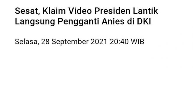 Cek fakta Jokowi tunjuk pengganti Anies Baswedan