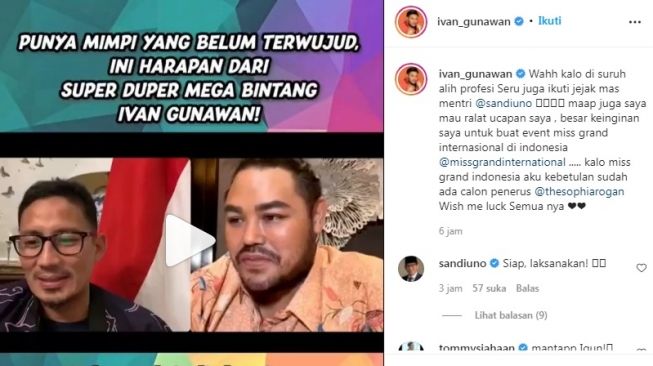 unggahan Ivan Gunawan [Instagram/@ivan_gunawan]