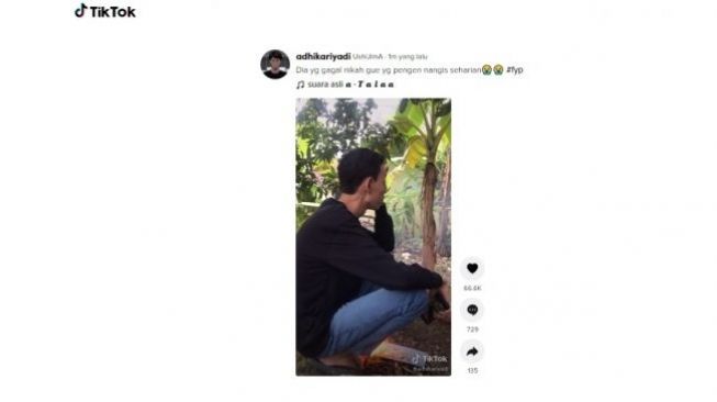 Potongan video pria terluka dalam, bakar semua  foto karena gagal menikah. (tiktok)