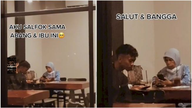 Viral Pria Nongkrong Bareng Ibu di Kafe, Tak Malu Meski Pengunjung Lainnya Anak Muda Semua