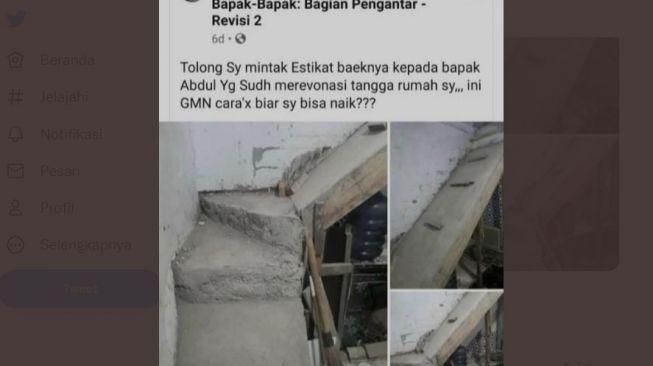 Tangga unik (twitter.com/txtdarigajelas)