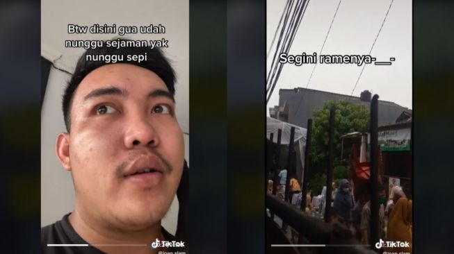 Viral Pria Nyelonong Lewat Kondangan Demi ke Warung (tiktok.com/@ipan.slam)