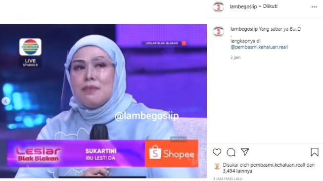 Sukartini, ibu Lesti Kejora (instagram.com)