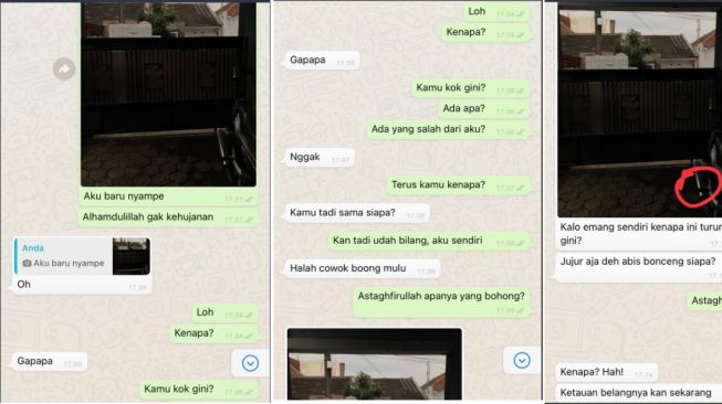 Chat pria memilih putus dari pacarnya karena masalah footstep Honda Supra yang oblak (Twitter/_Azeen24)