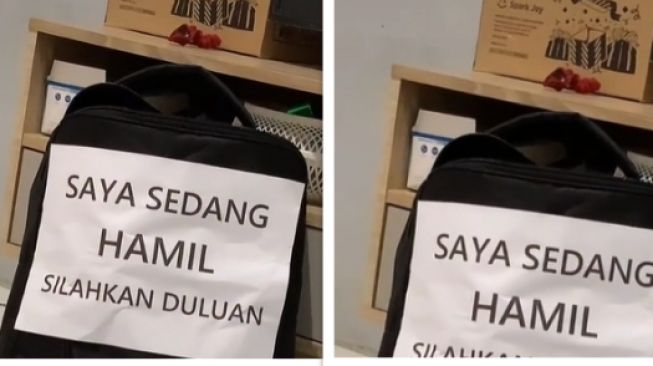 Pengendara Motor Pasang Tulisan 'Saya Sedang Hamil', Reaksi Pengguna Jalan Tak Terduga