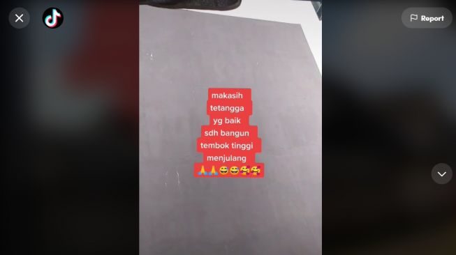 Sedih Tetangga Bangun Tembok Tinggi-tinggi, Kini Wanita ini Malah Bersyukur Karena Hal ini (TikTok)