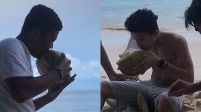 Viral Aksi Cowok di Pantai Bikin Speechless. (TikTok)