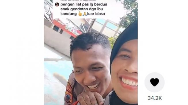 Sama-sama Polisi, Aksi Ibu-Anak di Pekalongan Pamer Kemesraan Ini Bikin Warganet Baper