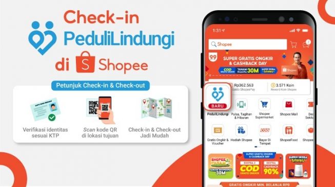 PeduliLindungi Kini Tersedia di Shopee