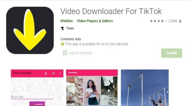 Cara Download Video TikTok Pakai Aplikasi Video Downloader For TikTok