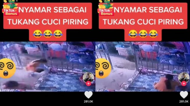 Dikejar Satpol PP, Perempuan Ini Berhasil Sembunyi Berkat Cosplay Jadi Tukang Cuci Piring