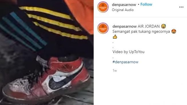 Pakai Sepatu Jutaan Rupiah untuk Kerja, Kuli Bangunan Ini Bikin Warganet Melongo